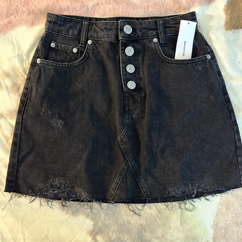 BDG Black Denim Miniskirt